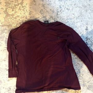 Men's Polo Ralph Lauren XL  Maroon Long Sleeve Shirt